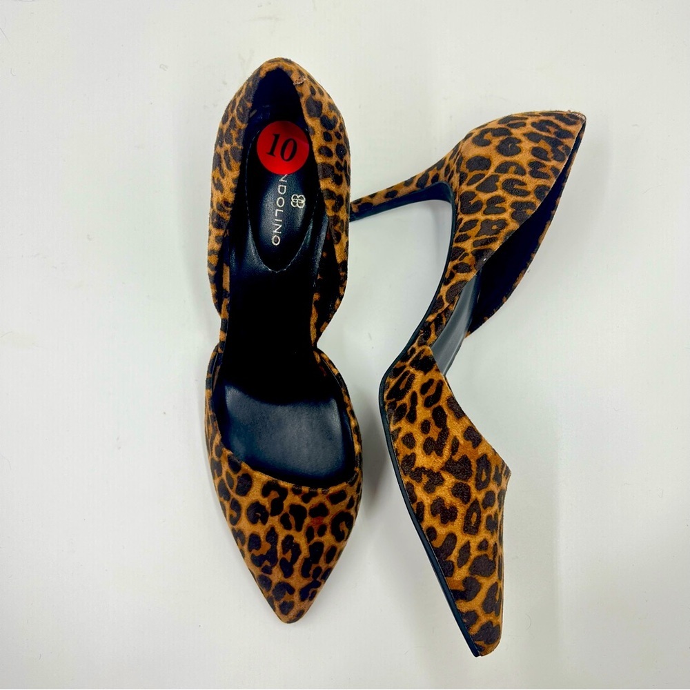Bandolino Leopard Print Pointed Toe Heels - Brown Black